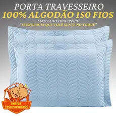 Porta Travesseiro 100% Algodão 70x50 Super Macio Conforto Hotel Luxo Acabamento Premium