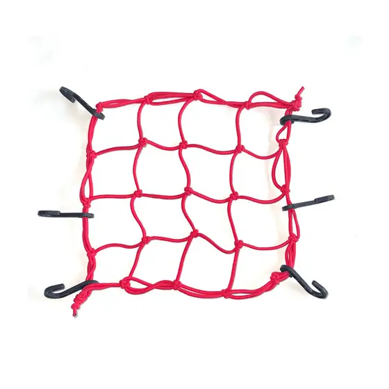 Rede Elástica Aranha Para Motos/ Bagageiro 35X35 Vermelha/ Azul/ Preta / Rosa / Cinza