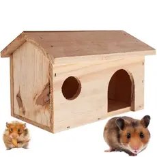 Casa Casinha Para Hamster Roedores de Madeira Pinus