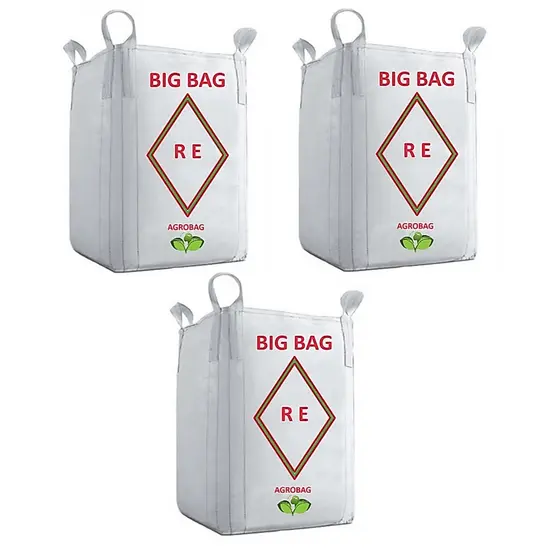 3 Sacos Big Bag Resistente Com Alças Reciclagem Entulho e Serviços Gerais