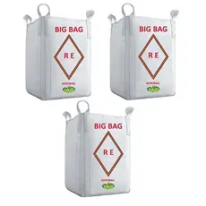 3 Sacos Big Bag Resistente Com Alças Reciclagem Entulho e Serviços Gerais
