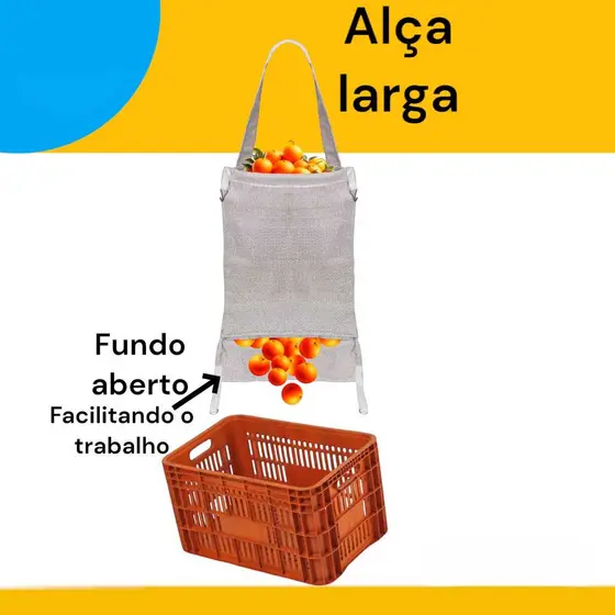 Sacola Coletora de Laranja com Fundo Vazado Prática