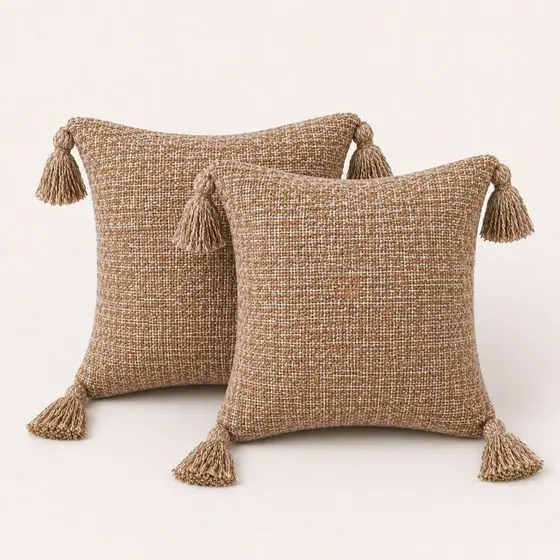 Kit 2 Capas Almofada Algodão Luxo 45x45 - Decoração Rápida E Aconchegante