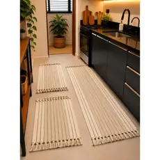 Kit Tapete para Cozinha 3 Peças Passadeira Decorativa Premium