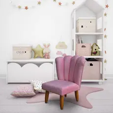Cadeira Infantil Mini Petala Veludo Premium Estofada Confortavel Otimo Acabamento Ideal Para Crianças de 01 a 08 Anos