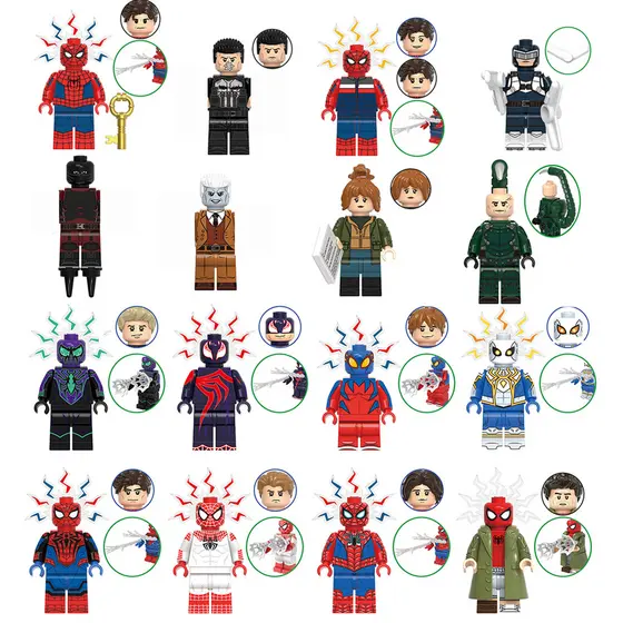 GH1020-1035 Figuras De Montagem Blocos De Construção Tijolos De Plástico