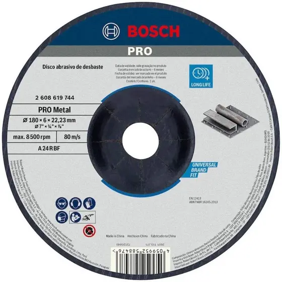 Disco de Desbaste 7 POL 180 MM Stardard para Metal BOSCH