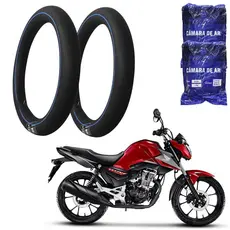 Câmara de Ar Pneu Aro 18 Moto CG TITAN FAN com 2 UNI 8454 BREMEN