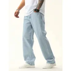 Calça Balão Masculina Reta Baggy Estilo Rua Infantil Juvenil Com Ajuste Moda Adolescente Skate Tamanho 10 até o 16