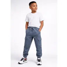 Calça Moletom Masculino Infantil Juvenil para Menino Peluciado Punho Cordão Bolso Cargo Confortável Algodão 04 até 16