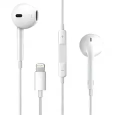 Fone de Ouvido Com Fio Branco Estereo  Microfone Controle de Volume P2  Iphone Tipo C