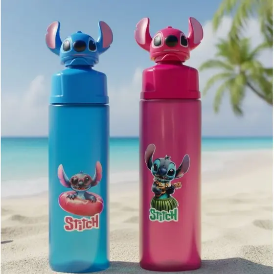 Garrafa Infantil Stitch com Brinde Exclusivo – Ideal para Crianças🌈