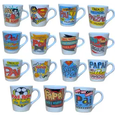 Caneca Porcelana Dia dos Pai Xícara Café Personalizada Feliz dia dos Pais