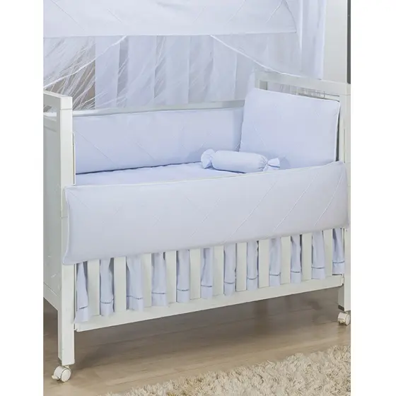 Kit Berço Americano Glamour Nervura 9 peças Menino Menina