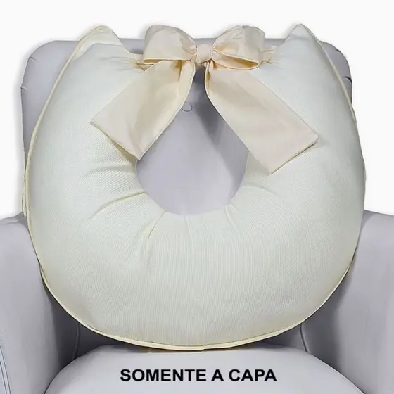 Capa De Almofada Amamentação Com Laço 100% Algodão