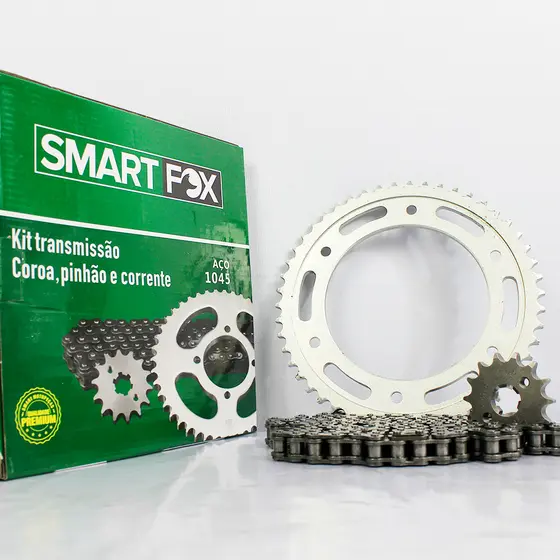 Kit Relação Transmissão Moto Bros 150 Anos 2003 a 2015 Original Smart Fox