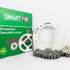 Kit Relação Transmissão Moto Honda Bros 160 Anos 2015 a 2025 e XRE 190 16-25 Smart Fox