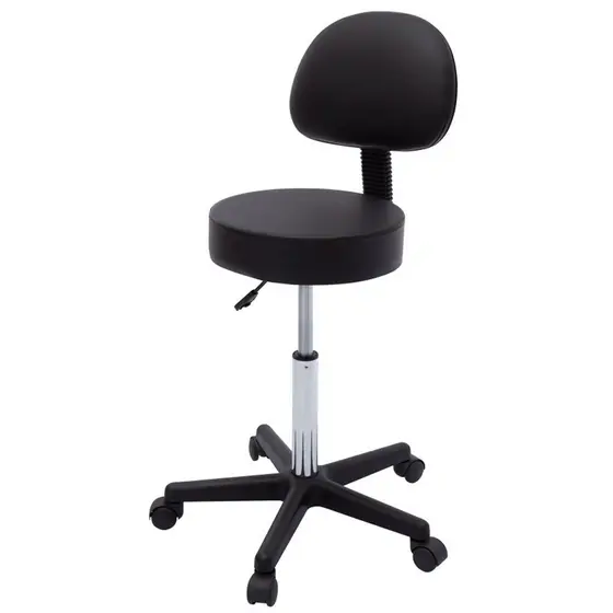 Cadeira Mocho Giratório com encosto Audrey para Clínica de Estética Maca de Massagem Salão de Beleza