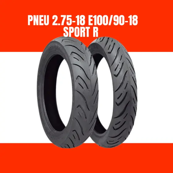 PAR PNEU MOTO CBX 200 STRADA 2.75-18 E100/90-18 PARA USO COM CÂMARA
