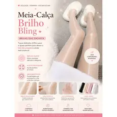 Meia Calça Infantil Fio 20 Brilhante Festa Dança Fantasia Tamanho M G – Preto Branco Rosa 609