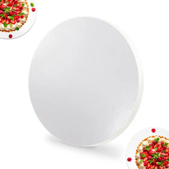 Tabuleiro 35cm MDF 9mm Redondo Tábua Para Bolo Confeitaria