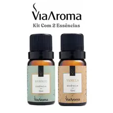 Kit 2 Essencias Via Aroma De Aromatizador de Ambiente Aromaterapia 10ml - A Escolher