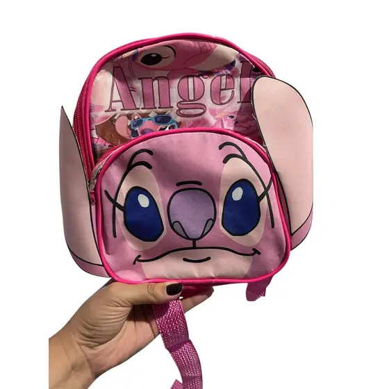 Mochila Infantil Feminina Modelos Rosa e Azul  Design Fofo com Orelhinhas