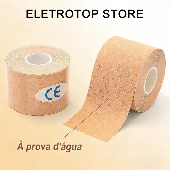 Fita Adesiva para Seios – Boob Tape 5cm x 5m – Levanta e Modela – Invisível