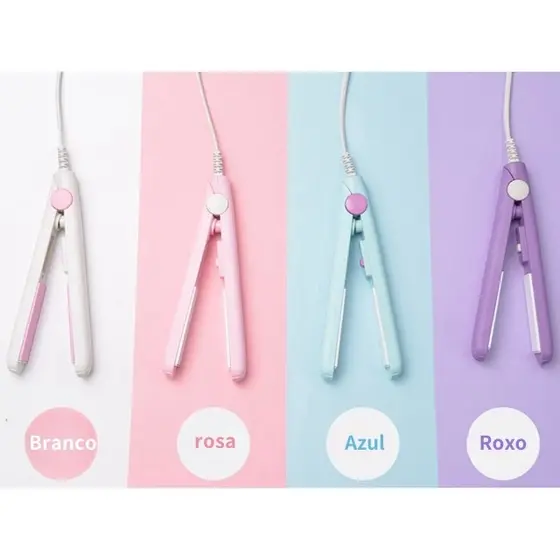 Mini Chapinha Prancha De Cabelo Pequena Portátil Chapinha Profissional Com Case Transporte Bivolt