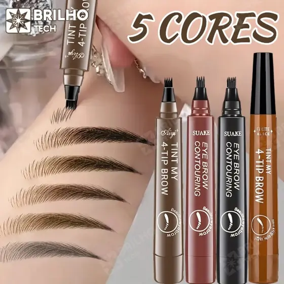 Lápis Caneta Sobrancelha Fio a Fio Preenche Falhas Microblading Á Prova D'água