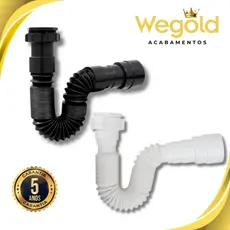 Sifão Sanfonado Modelo Universal - Branco ou Preto