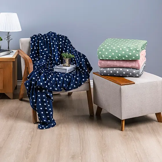 Manta Poá Flannel – Macia, Quentinha ,Confortável e Leve Gramatura 220g/m² Solteiro Padrão e Queen
