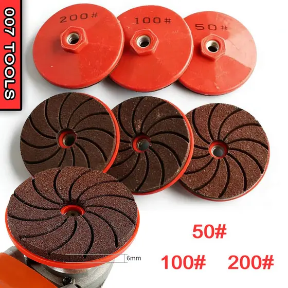 Kit Disco De Polimento Para Esmeril Angular M10 100mm Aparamento Roda Abrasiva Mármore Cimento Metal Disco Polimento