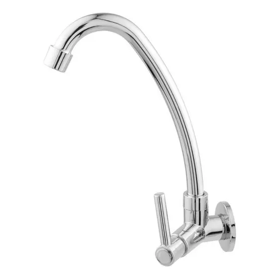 Torneira Cozinha Parede Bica Móvel Abs Cromado Premium 1/4 Volta