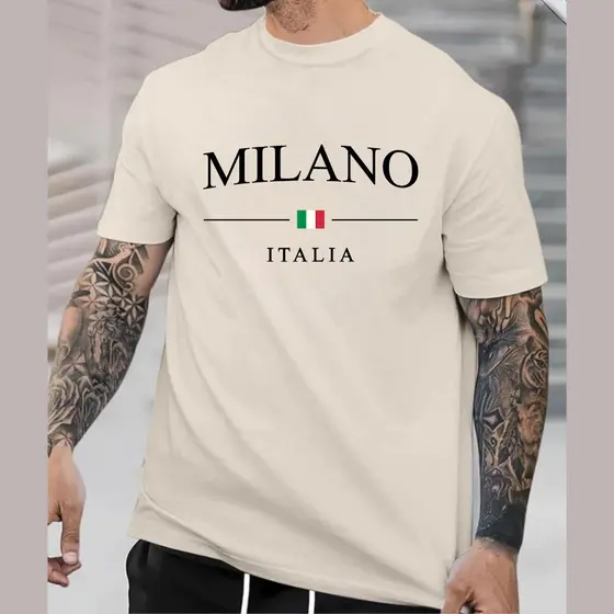 Camiseta Masculina Milano Italia Algodão Premium Lançamento Envio Imediato