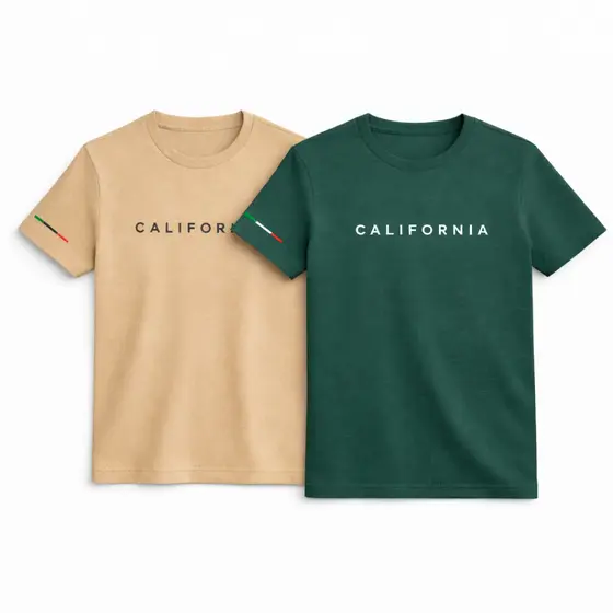 Kit 2 Camisetas Masculinas California 100% Algodão Premium