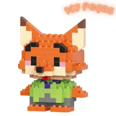 Bloco de Montar do Zootopia raposa brinquedo com 147 peças