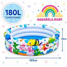 Piscina Infantil 28L - 90 L - 118 L - 180 L Redonda Inflável Àgua