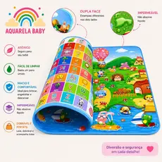 Tapete de Atividade Dupla Face 120x180 e Tapete G 2,00 X 1,80M X 0,5MM Infantil Emborrachado