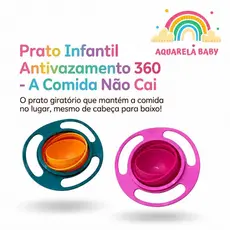 Prato Infantil 360° Antivazamento Giratório