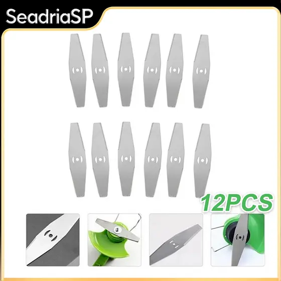 Kit 12 Peças Lâminas De Cortador De Grama Aparador De Bermas