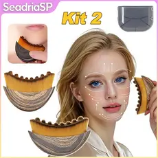 Kit 2 Pcs Escova Facial Massageadora Para Drenagem Linfática 8CM