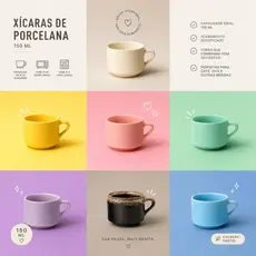 6/12/24 Xícaras De Porcelana Coloridas 150 Ml Canecas Para Café Chá Decorativas Atacado