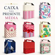 Kit 12/24/36 Caixas Média Para Presente Brindes Lembrancinha 20x17x7