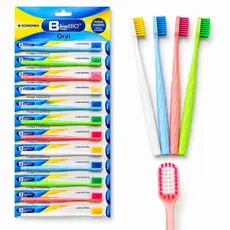 Kit Com 60/84 Ou 120 Escovas De Dentes Macias Coloridas Atacado Para Revenda