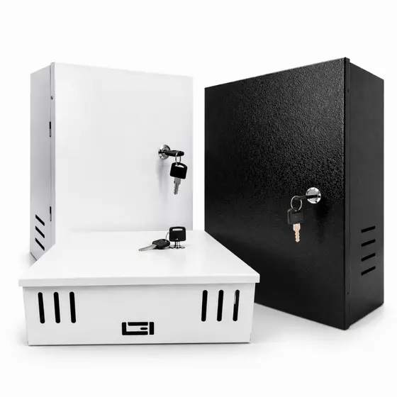 Caixa Metalica Vertical Organizadora Para DVR CFTV Intelbras/Hikvision