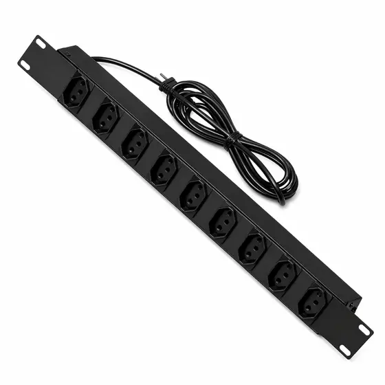 Calha de Tomadas Padrão 19" com 6/8/12 Tomadas – Segurança e organização para seu - Régua de tomadas MAX ELETRON rack
