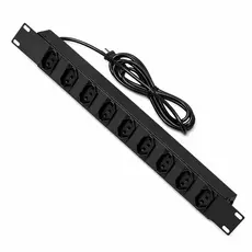 Calha de Tomadas Padrão 19" com 6/8/12 Tomadas – Segurança e organização para seu - Régua de tomadas MAX ELETRON rack