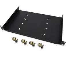 Bandeja Fixa 1U x 250mm Padrão 19 Polegadas Para Mini Rack Servidor - Acompanha 4 Parafusos e Porcas Para Fixação