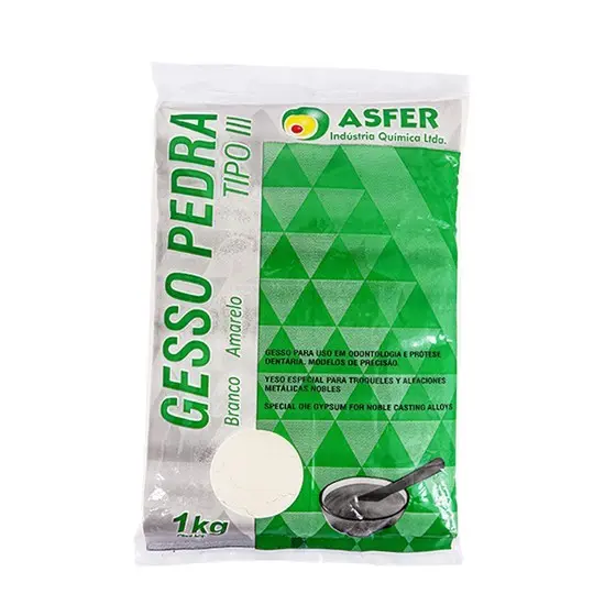 Gesso Pedra Branco Tipo 3 Asfer 1 Kg